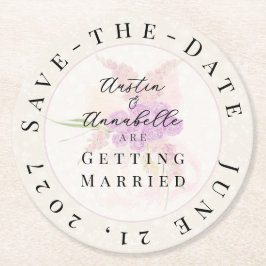Porta-copo De Papel Redondo La Boca Golden Sheer Bow Bouquet Save-the-Date
