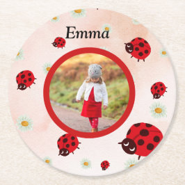 Porta-copo De Papel Redondo lady bug party photo