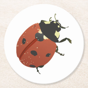 Porta-copo De Papel Redondo LadyBug Office Home Personalizar Destino