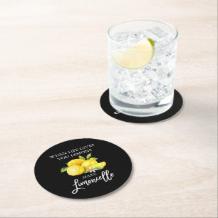 Porta-copo De Papel Redondo Lêmures Limoncello - Escoteiro Preto