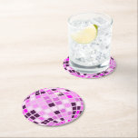 Porta-copo De Papel Redondo Lilás Rosa Púrpura Retro Moderna Bola de Disco Ros<br><div class="desc">Dança,  dança! Design de mirrorball de disco verde para cada rainha dançante. Ilustração da bola Disco,  decoração estética doméstica rosa,  produtos de festa e presentes.</div>