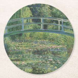 Porta-copo De Papel Redondo Lily Pond, Painting Oil Landscape, Monet
