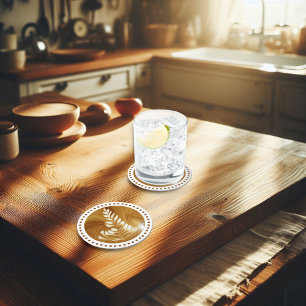 Porta-copo De Papel Redondo Linda Árvore de Arte Folar Lateral