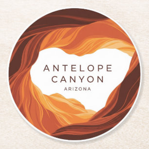 Porta-copo De Papel Redondo Linda Nação Antelope Canyon Navajo