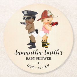 Porta-copo De Papel Redondo Little Recruit on the Way Baby Shower