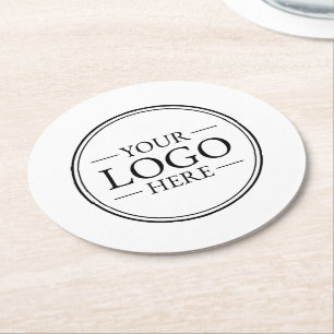 Porta-copo De Papel Redondo Logotipo Empresarial Personalizado