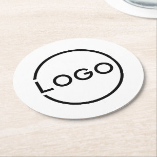 Porta-copo De Papel Redondo Logotipo Empresarial Personalizado