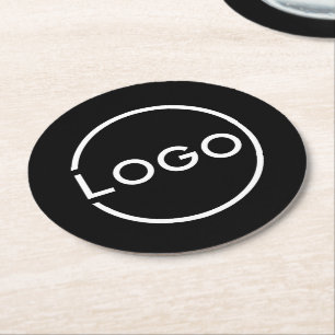 Porta-copo De Papel Redondo Logotipo Personalizado para Negócios