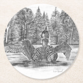 Porta-copo De Papel Redondo Loon Preparando-se para Disparo