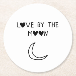 Porta-copo De Papel Redondo Love By the moon