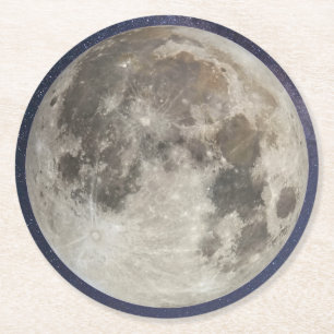 Porta-copo De Papel Redondo Lua da Terra