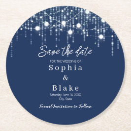 Porta-copo De Papel Redondo Luzes Pendentes Azuis e Brancas Modernas para Salv