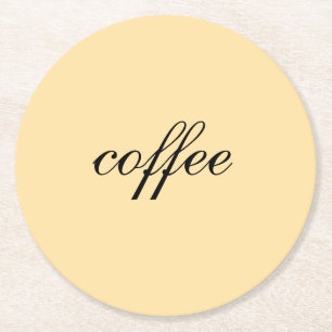 Porta-copo De Papel Redondo Mas Primeiro, Café - Portas copos De Creme