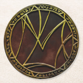 Porta-copo De Papel Redondo Máscaras do logotipo inferior