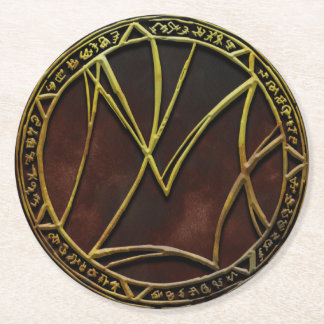 Porta-copo De Papel Redondo Máscaras do logotipo inferior