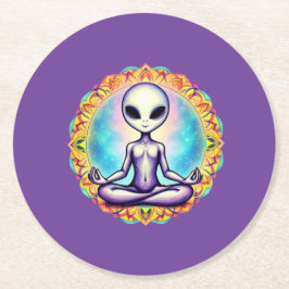 Porta-copo De Papel Redondo Meditação Galáctica