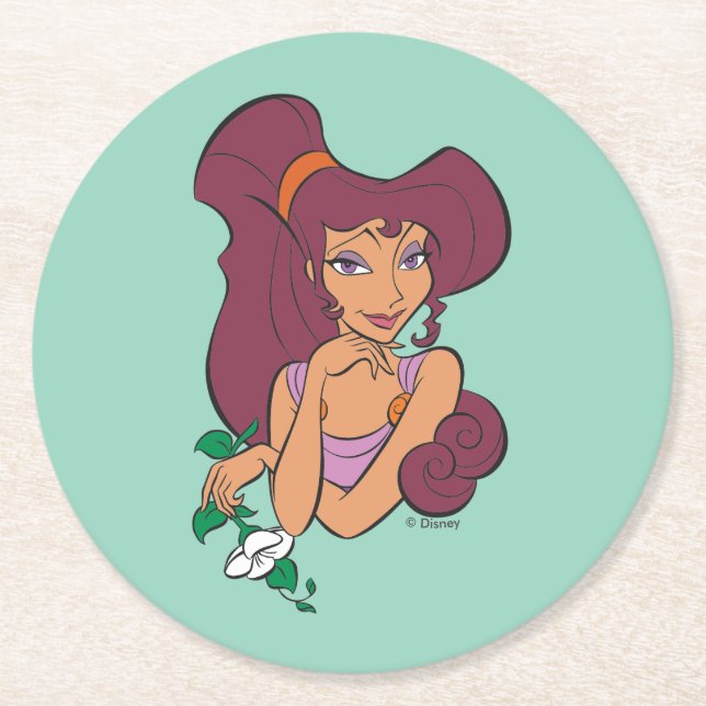 Porta-copo De Papel Redondo Megara Goddess at Heart Round Paper Coaster (Frente)