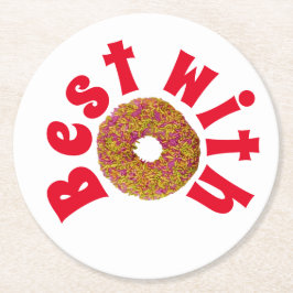 Porta-copo De Papel Redondo Melhor com rosquinha/rosquinha