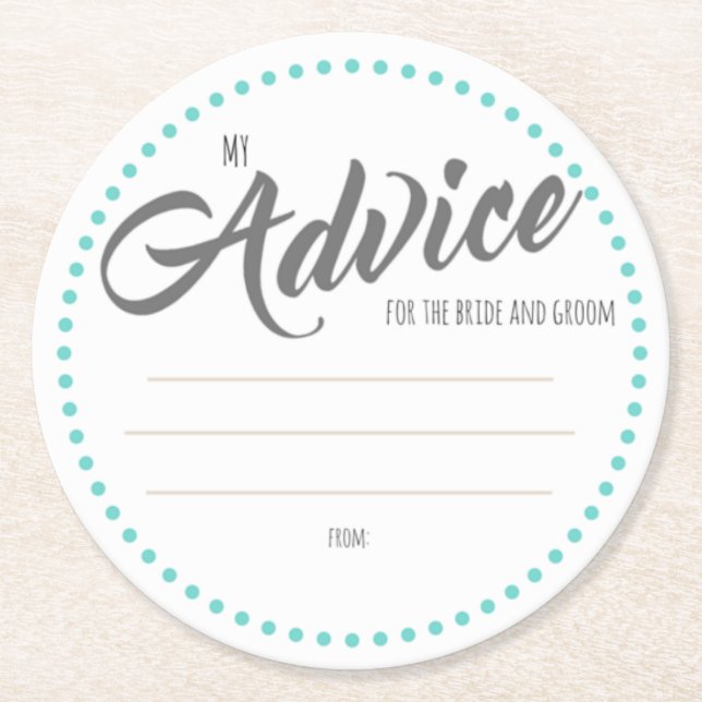 Porta-copo De Papel Redondo Meus "dois centavos " (Frente)