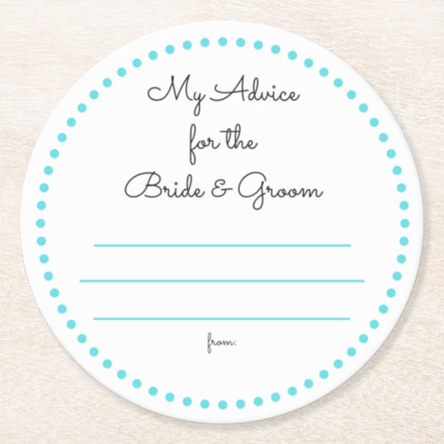 Porta-copo De Papel Redondo meus "dois centavos " (Frente)