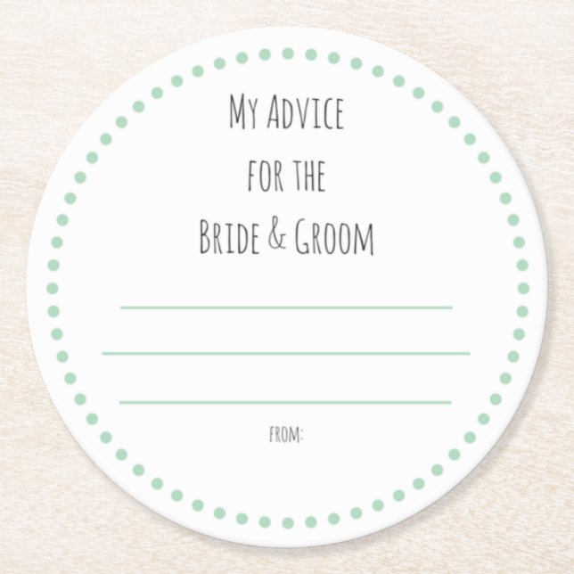 Porta-copo De Papel Redondo meus "dois centavos" (Frente)