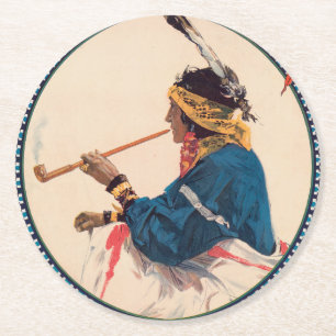 Porta-copo De Papel Redondo Miller Bros. 101 Ranch, Poster de Circo Oeste Selv