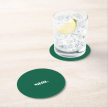 Minimalista texto personalizado negrito verde