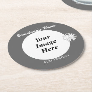 Porta-copo De Papel Redondo Modelo de White Clover Ribbon por Kenneth Yoncich