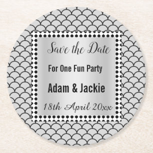 PORTA-COPO DE PAPEL REDONDO MODERNO MERMAID PRETO GRAYSAVE PORTA COPOS DE DATA