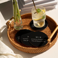 Monograma mínimo ou adicionar logotipo preto