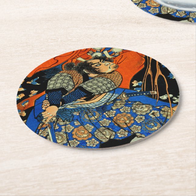 PORTA-COPO DE PAPEL REDONDO MONSTRO DE LUTA SAMURAI (Angulado)