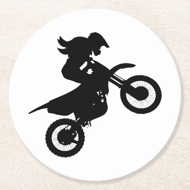Porta-copo De Papel Redondo Moto Dirt (Frente)