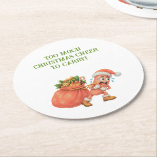 Porta-copo De Papel Redondo Muito espírito natalino para carregar! Salame