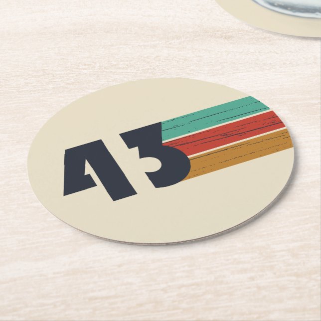 Porta-copo De Papel Redondo nascer de aniversário de 1943 (Angulado)