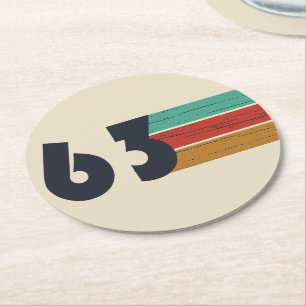 Porta-copo De Papel Redondo nascer em presente de aniversário de 1963