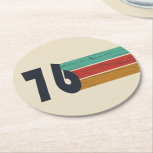 Porta-copo De Papel Redondo Nascer em presente de aniversário de 1976