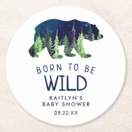 Porta-copo De Papel Redondo Nascer Para Ser Chá de fraldas Selvagem