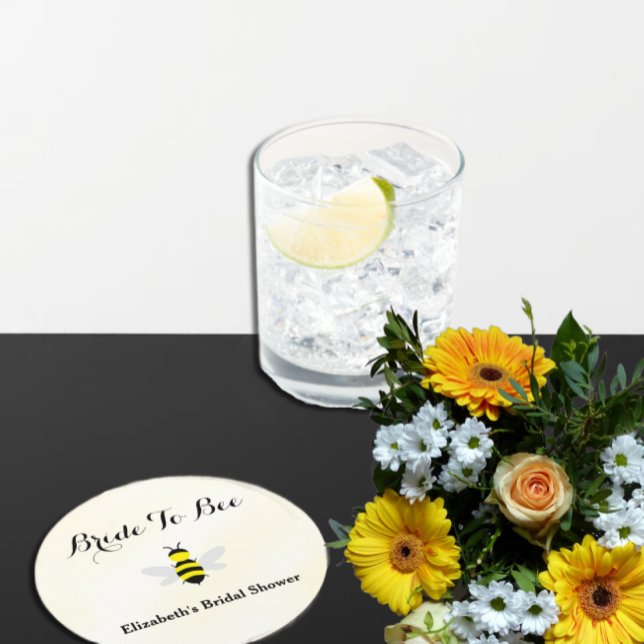 Porta-copo De Papel Redondo Noiva Para Abelha Chá de Panela (Criador carregado)