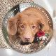 Porta-copo De Papel Redondo Noivado de Foto Personalizada de Cão Pet Wedding (Criador carregado)