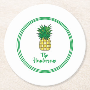 Porta-copo De Papel Redondo Nome Personalizado do Conjunto de Portas copos de