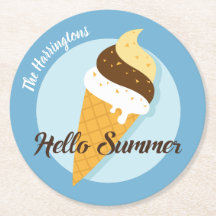 Nome personalizado e Sorvete de cores porta copos