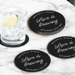 Porta-copo De Papel Redondo O Amor Moderno É Criar Recepção de casamento<br><div class="desc">O Amor Moderno É Criar Portas copos Recepções de casamento</div>