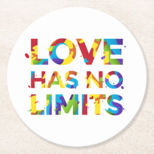 Porta-copo De Papel Redondo O Amor Não Tem Limites