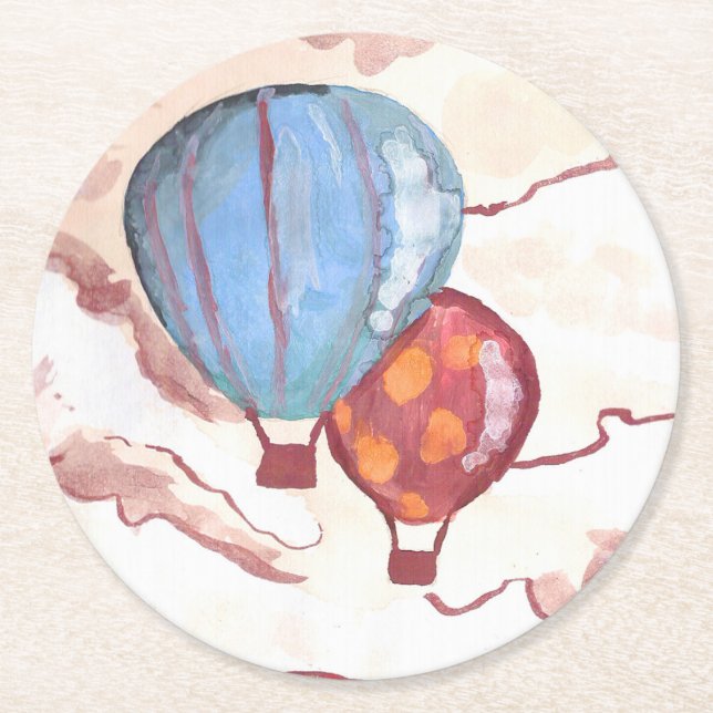 Porta-copo De Papel Redondo O ar que eu respiro por AnyaC (Frente)