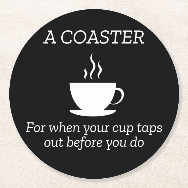 Porta-copo De Papel Redondo O Café Aluga Quando A Taça Se Tira (Frente)