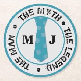 Porta-copo De Papel Redondo O homem o mito da legenda nome personalizado