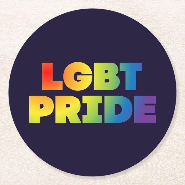 PORTA-COPO DE PAPEL REDONDO ORGULHO LGBT (Frente)