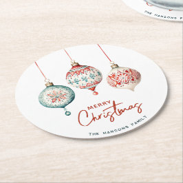 Porta-copo De Papel Redondo Ornamentos modernos de estilo nórdico Feliz Natal