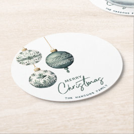 Porta-copo De Papel Redondo Ornamentos modernos de estilo nórdico Feliz Natal