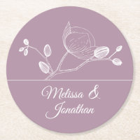 Orquídeas Elegante casamento roxo floral moderno
